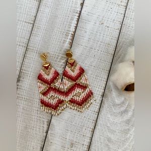 The SENORITA - beaded fringe earrings